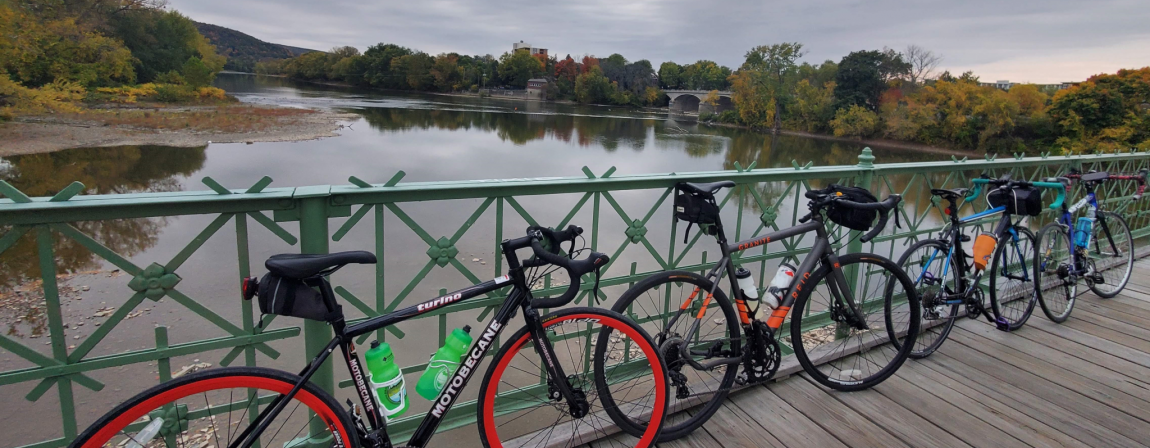 Bicycles Parked on the South Washington Street Bridge